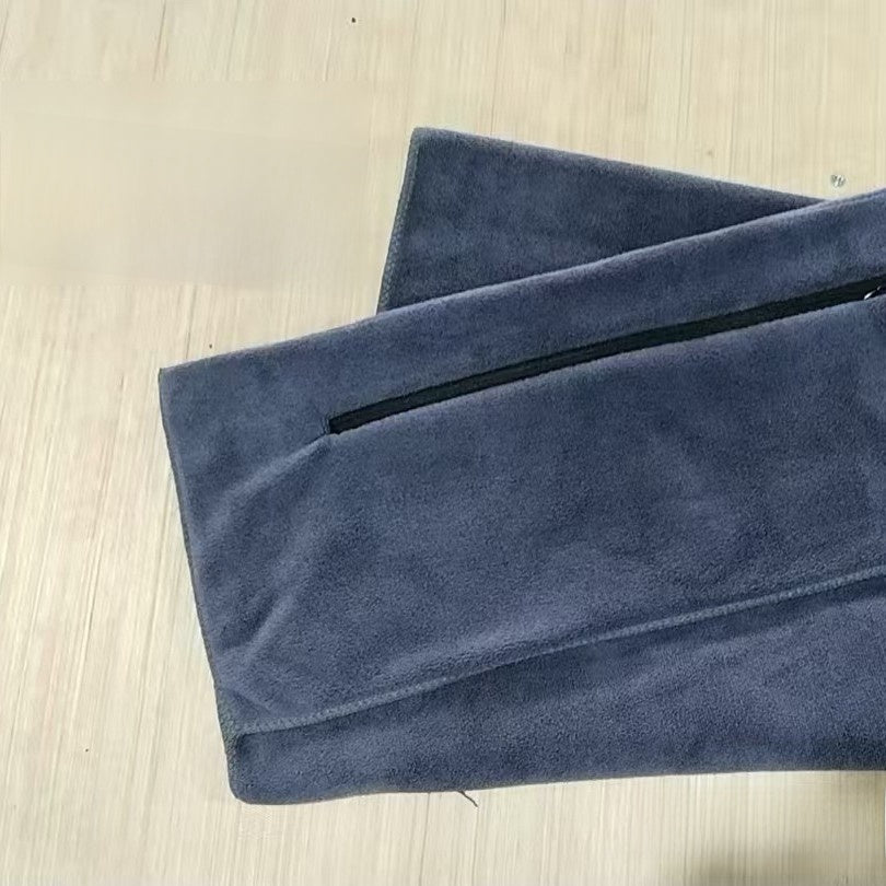 Gym Towel with Zipper Pocket Microfiber Sweat Absorbent