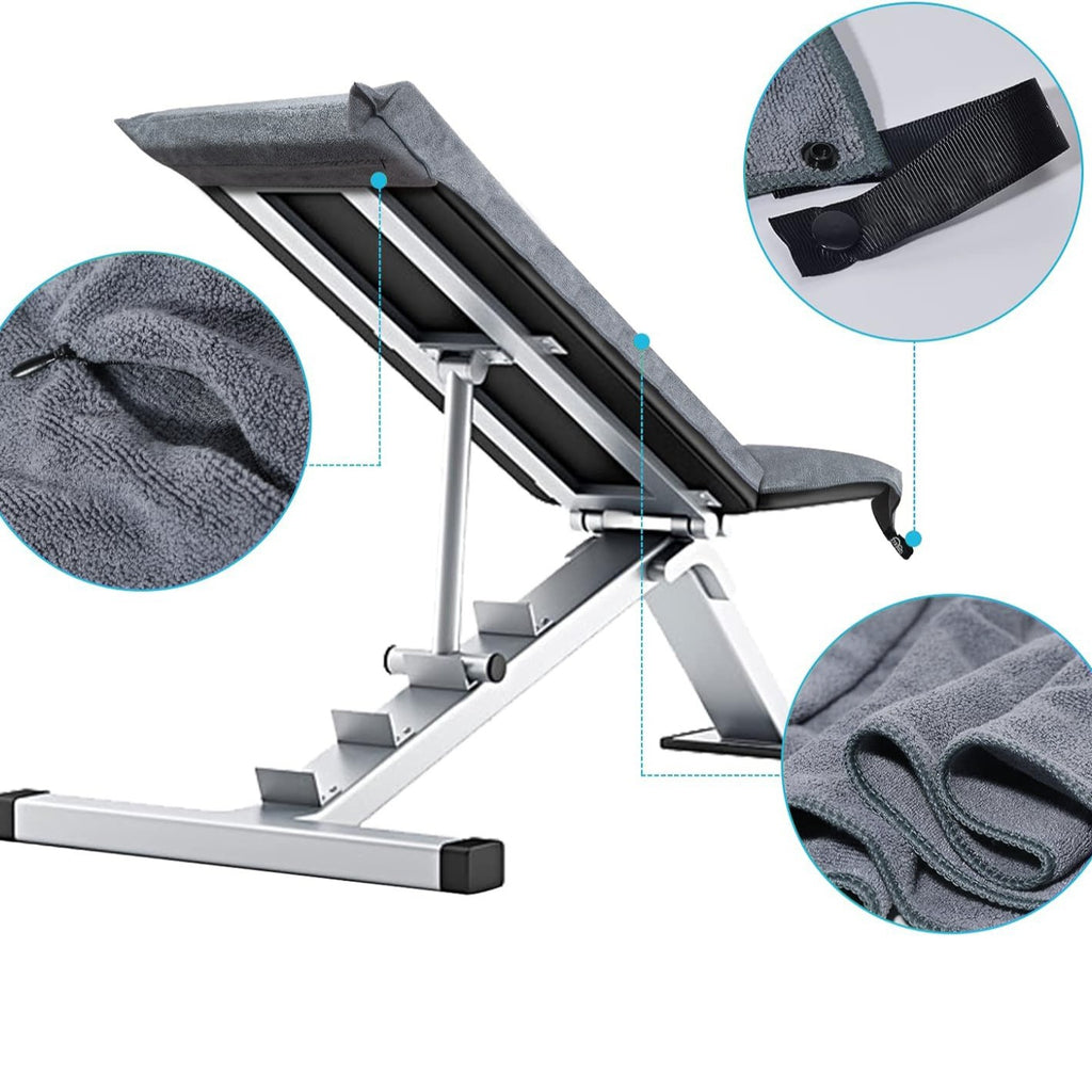 Gym Towel with Zipper Pocket Microfiber Sweat Absorbent